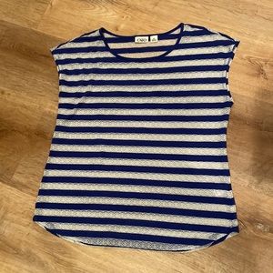Blue and white Cato top